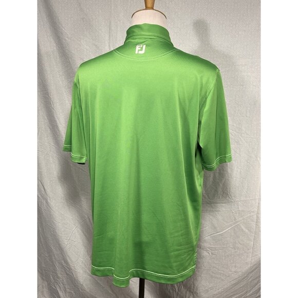 Foot Joy FJ Men's Athletic Fit Performance Golf Polo Shirt XL Neon Green Lime - Picture 3 of 8